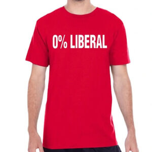 NEW LAT Apparel Unisex “0% Percent Liberal” Short Sleeve T Shirt XL